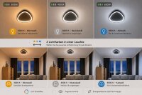 Applique LED noire 40 W dimmable 3000/4000/6500 K