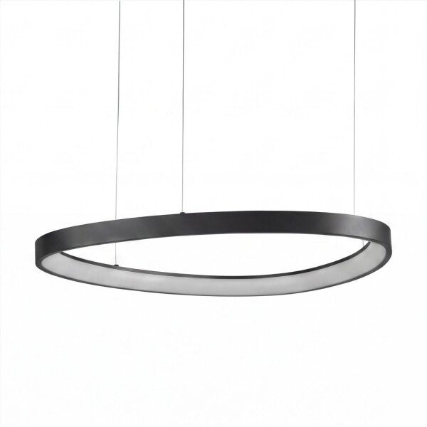 LED Lampe à suspendre noire anneau L:65 cm 3000/4000/6500 K
