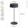 Lampe de table LED rechargeable Noir Touch Dimmer USB IP54 2 W