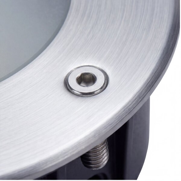Spot LED encastré Aluminium IP67 rond Ø12 cm Nickel