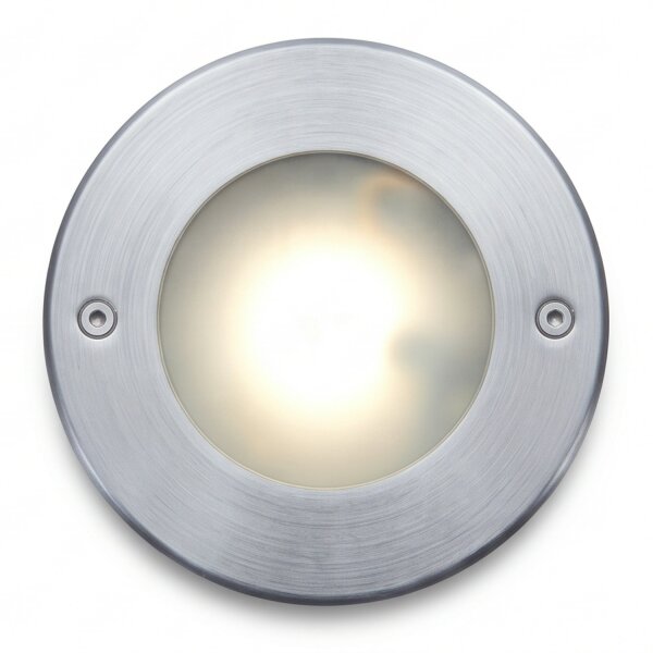 Spot LED encastré Aluminium IP67 rond Ø12 cm Nickel