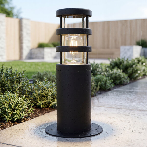 Lampe dallée en acier inoxydable Noir Design nordique IP44