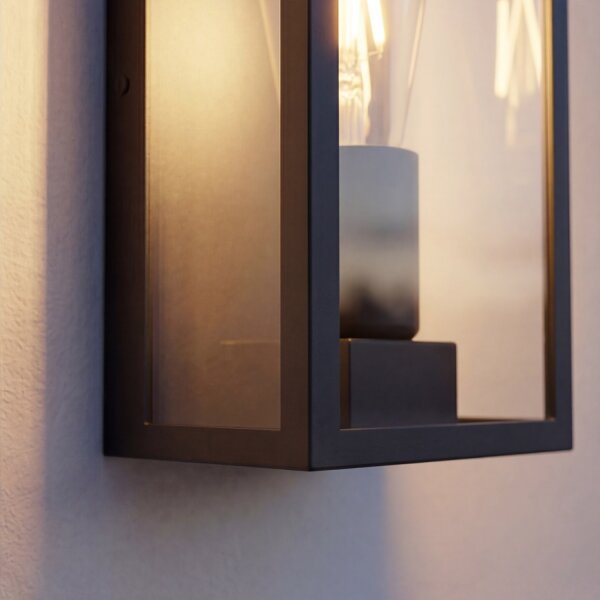 Lampe dextérieur Vintage Aluminium Noir H:23,5 cm IP44 E27
