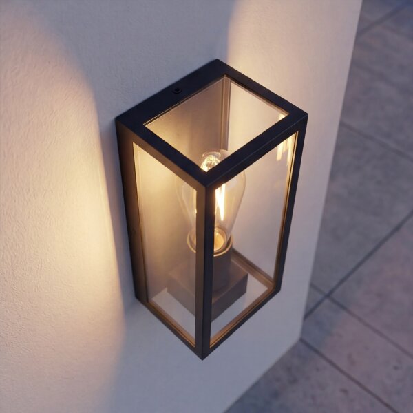 Lampe dextérieur Vintage Aluminium Noir H:23,5 cm IP44 E27