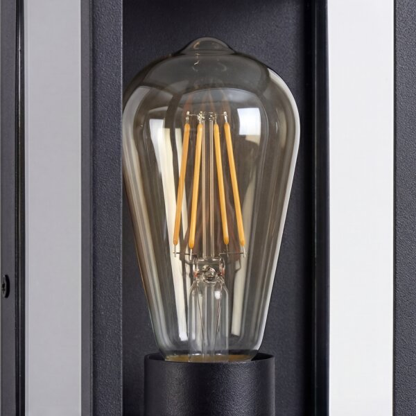 Lampe dextérieur Vintage Aluminium Noir H:23,5 cm IP44 E27