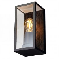 Lampe dextérieur Vintage Noir Bois L:11,5 cm IP44 E27