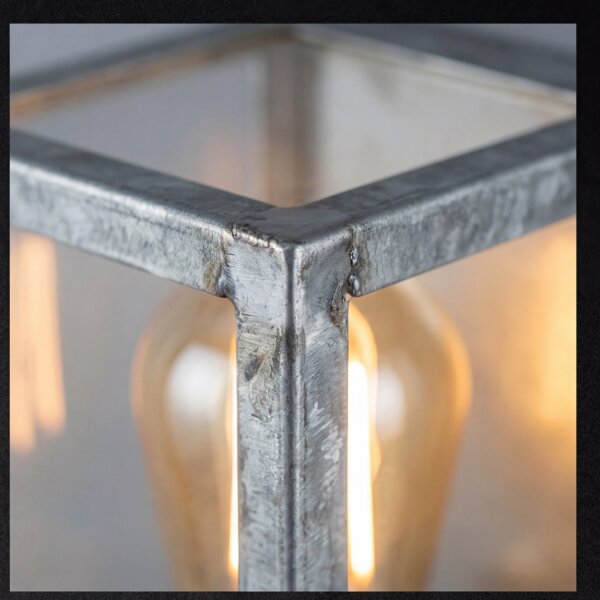 Lampe dextérieur Vintage aluminium en zinc L:11,5 cm IP44 E27