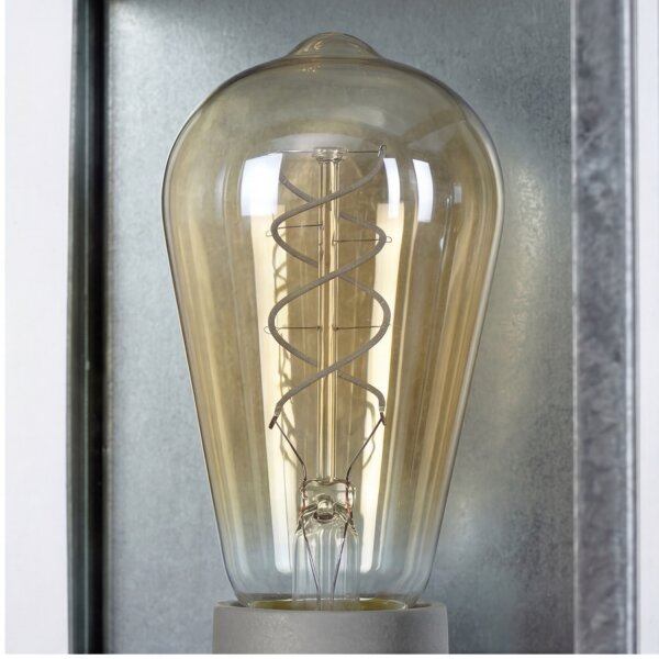 Lampe dextérieur Vintage aluminium en zinc L:11,5 cm IP44 E27