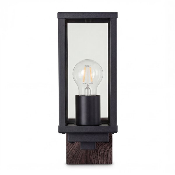 Applique Vintage Noir Bois H:32 cm IP44 E27