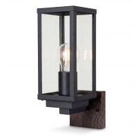 Applique Vintage Noir Bois H:32 cm IP44 E27