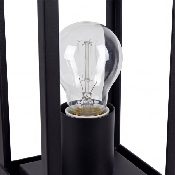 Lampe dallée Vintage Noir Bois 100 cm petit IP44 E27