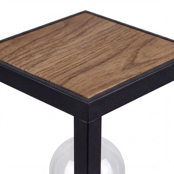 Lampe dallée Vintage Noir Bois 100 cm petit IP44 E27