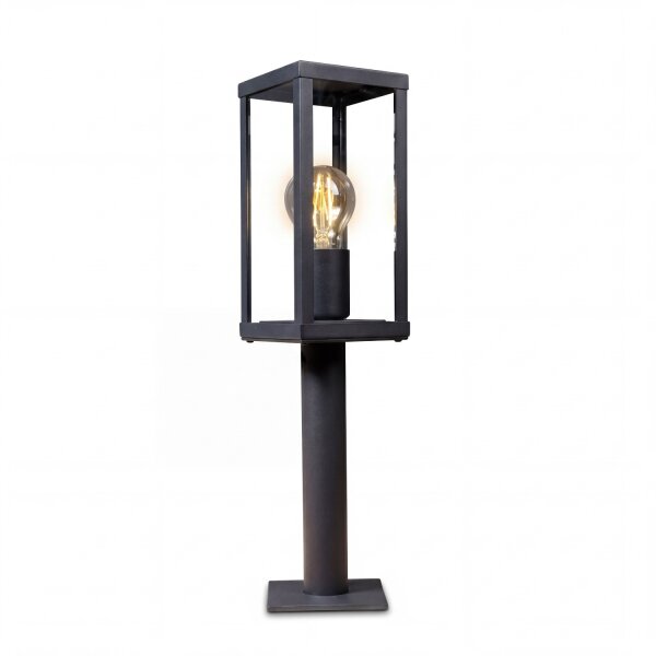Lampe dallée Vintage Noir Bois 50 cm petit IP44 E27