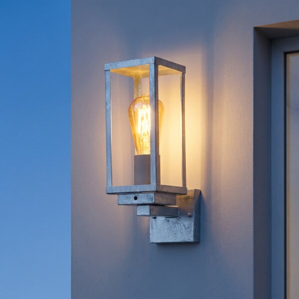 Applique vintage aluminium en zinc IP44 E27 L:11 cm