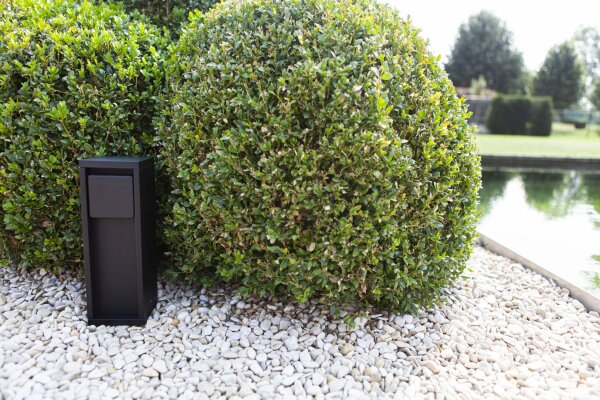 Colonne de prises Noir 24 cm max 3500 W IP54 Aluminium