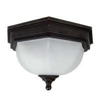 Plafonnier dextérieur brun antique blanc IP44