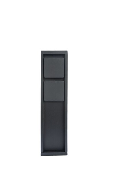 Colonne de prises Noir 31 cm max 3500 W IP54 Aluminium
