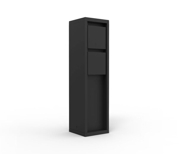 Colonne de prises Noir 31 cm max 3500 W IP54 Aluminium