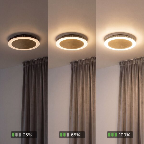 Applique LED or noir ronde Ø30 cm 3500 K dimmable