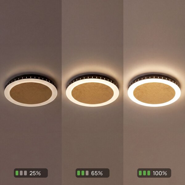 Applique LED or noir ronde Ø30 cm 3500 K dimmable