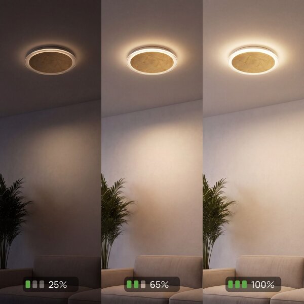 Applique LED or noir ronde Ø40 cm 3500 K dimmable