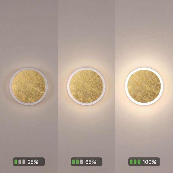 Applique LED or noir ronde Ø40 cm 3500 K dimmable