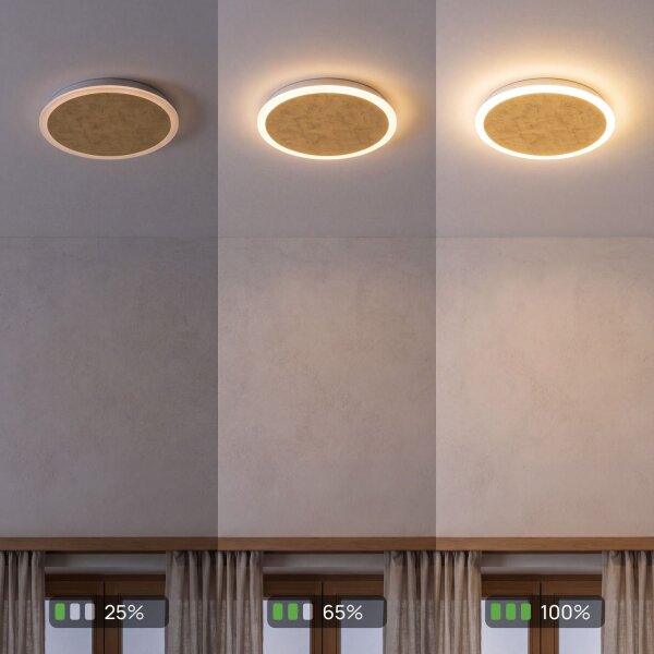 Applique LED or noir ronde Ø50 cm 3500 K dimmable