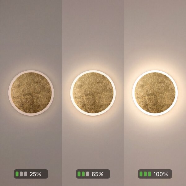 Applique LED or noir ronde Ø50 cm 3500 K dimmable