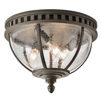Plafonnier victorien BONHAM &Oslash;30,5cm IP44