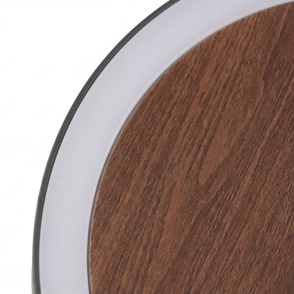 Applique LED Bois Noir ronde Ø50 cm 3500 K dimmable
