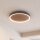 Applique LED Bois Noir ronde Ø50 cm 3500 K dimmable
