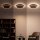 Applique LED Bois Noir ronde Ø50 cm 3500 K dimmable