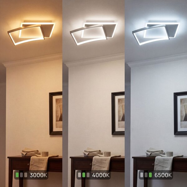 Plafonnier LED Blanc Argent 40 W 4800 lm L:42 cm