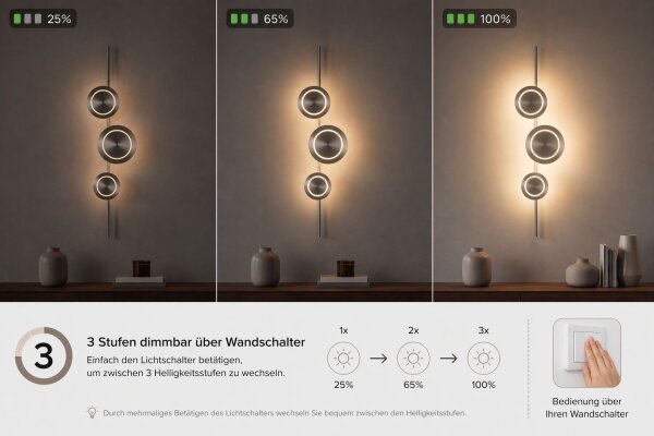 Applique LED argent H:120 cm 1008 lm 3000 K dimmable