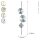 Applique LED argent H:120 cm 1008 lm 3000 K dimmable