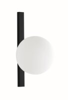 Applique Noir Blanc Boule de verre E14 L:14 cm faible...