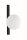 Applique Noir Blanc Boule de verre E14 L:14 cm faible éblouissement