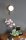 Applique Noir Blanc Boule de verre E14 L:14 cm faible éblouissement