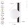 Applique Noir Blanc Boule de verre E14 L:14 cm faible éblouissement