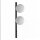 Applique Noir Blanc Boule de verre E14 H:60 cm 2 flammes
