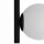 Applique Noir Blanc Boule de verre E14 H:60 cm 2 flammes