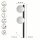Applique Noir Blanc Boule de verre E14 H:60 cm 2 flammes