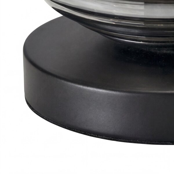 Lampe de table élégante verre fumé 16,5 cm E27 décoratif