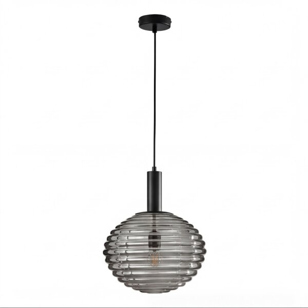 Suspension élégante en verre fumé Ø32 cm E27 décoratif