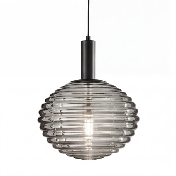 Suspension élégante en verre fumé Ø32 cm E27 décoratif