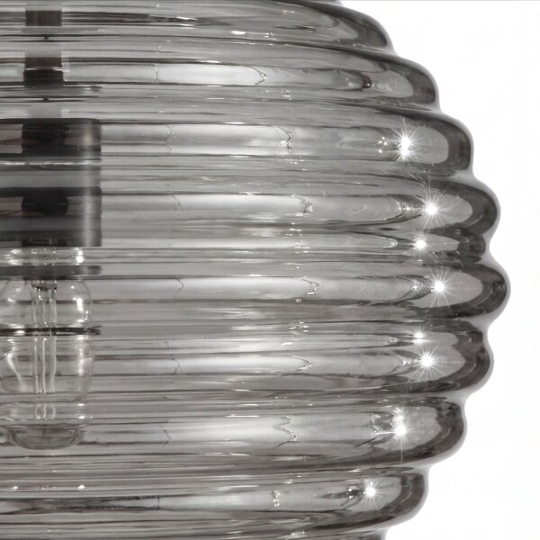 Suspension élégante en verre fumé Ø32 cm E27 décoratif