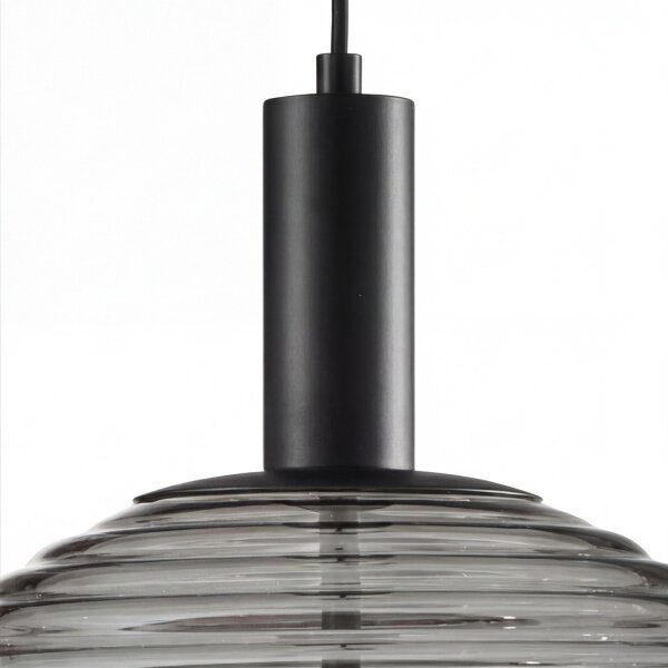 Suspension élégante en verre fumé Ø32 cm E27 décoratif