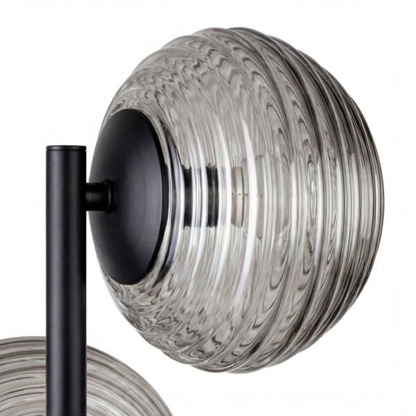 Lampadaire décoratif verre fumé 5 flammes E27 160 cm