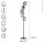 Lampadaire décoratif verre fumé 5 flammes E27 160 cm