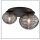 Plafonnier élégant verre fumé 2flmg E27 décoratif